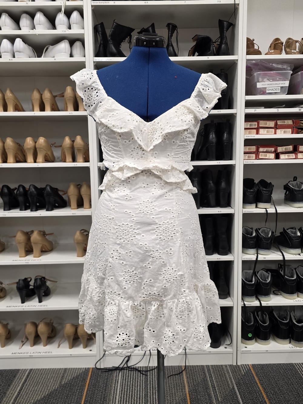 South Moon Under White Eyelet Ruffle Mini Dress